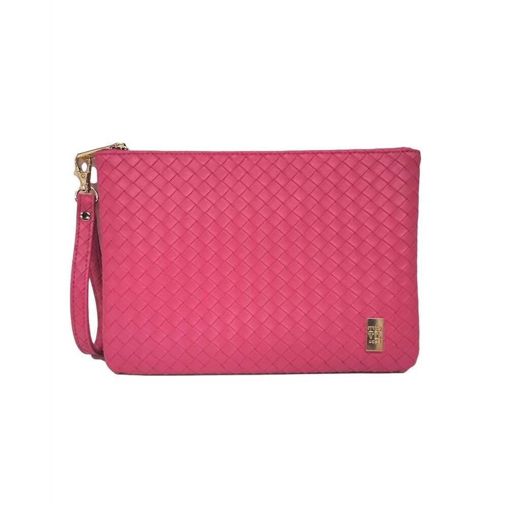 NEW TRVL DESIGN women's luxe go-go wristlet in dahlia